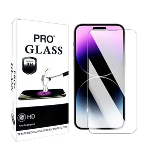 For iPhone 14 glass creen protector Hd Clear Bubble Free 9h 2.5d Phone Tempered Glass Screen Protector For Iphone 15 2023