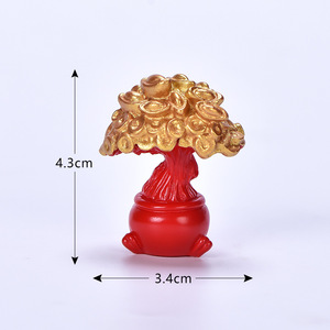 Chenjun Año Nuevo fortuna bebé paisaje resina adornos palabra roja oro efectivo árbol-<span class=keywords><strong>Vela</strong></span> viento a lo largo de petardos - Product Image 6