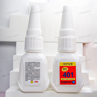 Colle super forte 401 Cyanoac 15ml 20g, colle 502 disponible pour le collage de métaux, chaussures, acrylique, bois, caoutchouc, jouets et projets DIY