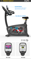 Bicicleta Estática Vertical Comercial Personalizable con Pantalla LED de Matriz de Puntos y 7 Programas Preestablecidos