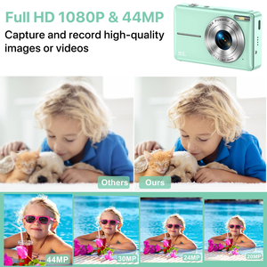กล้องดิจิตอลสำหรับเด็ก พร้อมซูม 16 เท่า กล้องคอมแพค 1080P 44MP กล้องสำหรับเด็กสำหรับการถ่ายภาพระดับเริ่มต้น - Product Image 3
