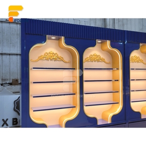 Unité d'affichage murale en bois pour magasin de détail industriel, solution tout-en-un pour <span class=keywords><strong>la</strong></span> décoration intérieure de parfumerie - Product Image 1