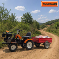 Motocultor de Ruedas Marca YKX, con Motor Diésel, 4 Ruedas, para Preparación de Suelos Agrícolas en Terrenos Montañosos
