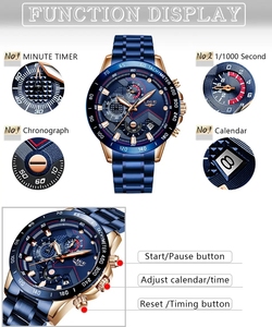 <span class=keywords><strong>Reloj</strong></span> de cuarzo <span class=keywords><strong>Lige</strong></span> 9982 con logotipo personalizado para hombre, <span class=keywords><strong>reloj</strong></span> de pulsera resistente al agua con diseño de acero inoxidable de lujo para hombre - Product Image 5