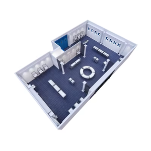 Diseño LUX, venta al por mayor, escaparate de exhibición de joyería seccional comercial de acero inoxidable 3D para tiendas minoristas, escaparate de pendientes Premium - Product Image 1