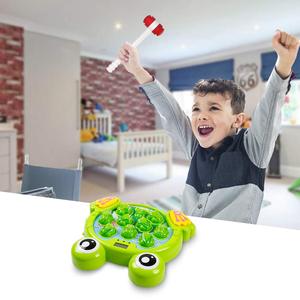 Juguete Educativo Interactivo de Moda: Juego de Escritorio de Ranas Hambrientas, Juego de Golpear a la Rana con Martillo para Niños con Música y Luz - Product Image 3