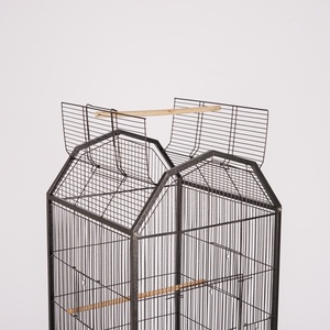 <span class=keywords><strong>Cage</strong></span> à oiseaux spacieuse en métal avec dessus ouvert, finition thermolaquée, tiroir facile à nettoyer, construction durable pour usage intérieur/extérieur - Product Image 4