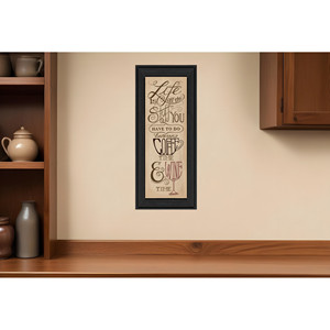 Stampa incorniciata nera di arte della parete di tempo di HMS del caffè e del vino - Product Image 1