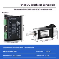 Set Motor DC 24V dengan Driver Servo tanpa sikat 32W/64W 3000 RPM kecepatan ukuran kecil untuk berbagai aplikasi