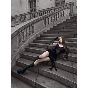 Duquesa sin tirantes Top mujer Halloween falda Irregular bruja Cosplay moda chica caliente Sexy diablo disfraz - Product Image 6