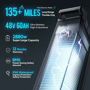 จักรยานไฟฟ้า Eahora Juliet 100+ ไมล์ 1000W/1200W 48V 60Ah รุ่นอิเล็กทรอนิกส์ EU US CA มีสินค้าในสต็อก ระยะทางไกล จักรยานเสือภูเขาไฟฟ้าสำหรับผู้ใหญ่ จักรยานไฟฟ้าในเมือง - Product Image 4