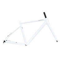 Cadre de vélo de route en alliage d'aluminium C5pro, fourche en carbone, frein à disque, câblage interne, tube de direction conique, axe traversant, tailles 41, 44, 47