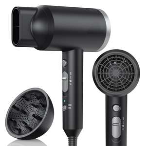 Ionic <strong>Hair</strong> <strong>Dryer</strong> with Diffuser, Powerful 1800W Blow <strong>Dryer</strong> for Women &amp; Men, Fast-Drying <strong>Hair</strong> <strong>Dryer</strong> with Nozzle for Home, Salon - Product Image 3