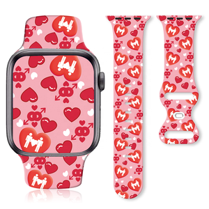 Correa de reloj de silicona con estampado de flores <span class=keywords><strong>Gay</strong></span> para Apple Watch Correa de impresión lésbica - Product Image 2