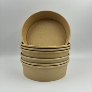 Bol à salade en papier kraft jetable personnalisé avec couvercle en PET de qualité alimentaire pour l'emballage des sushis - Product Image 3