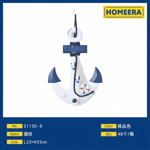 Motivo astratto fatto a mano 23x45x33cm per soggiorno o ufficio Design creativo a forma di ancoraggio materiale MDF - Product Image 1