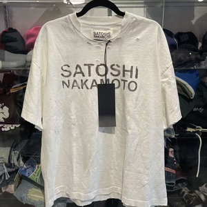 T-shirts pour hommes Satoshi <span class=keywords><strong>Nakamoto</strong></span> à manches courtes, design respirant à trous blancs, vente en gros d'usine, mode streetwear gothique - Product Image 1