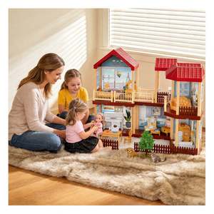 Accessoires d'éclairage et de mobilier pour maison de poupée miniature, modèle de villa en plastique DIY, cadeau créatif pour les enfants de 5 à 7 ans, unisexe - Product Image 3