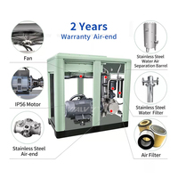 Compresseurs industriels sans huile portatifs haute pression 75kw Compresseur d'air sans huile silencieux dentaire standard médical 100hp