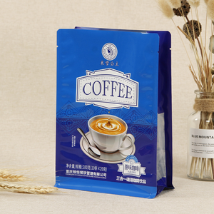 Bolsa de embalaje para granos de café, autosellable e impermeable, al por mayor, bolsa de plástico y aluminio para alimentos liofilizados con sellado de ocho lados. - Product Image 1