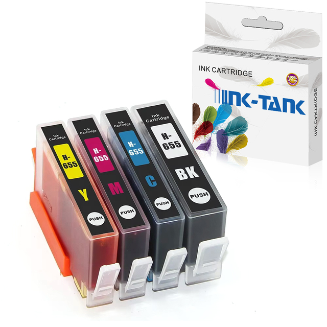 INK-TANK 655 XL 655XL Premium Color Compatible Ink Cartridge for HP Deskjet Ink Advantage 3525 4625 5525 6525 Printer