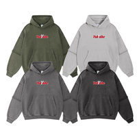 Sudadera con Capucha Unisex de Algodón Grueso de Alta Calidad con Lavado Ácido y Logotipo Personalizado YKH 430GSM