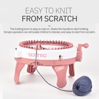 Charmkey – Kit de tricotage intelligent, Machine surdimensionnée 48, secoueur de main, bricolage, laine, Machine à tricoter, chapeau, jouet maison pour fille, pour enfants