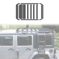 Accessoires tout-terrain pour voiture LUMA 4x4, porte-bagages de toit en aluminium pour voiture avec échelle pour Jeep Wrangler JL 2018+ Jk 2007-2017