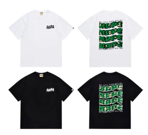 Kualitas Tinggi Versi 1:1 Stok Tersedia  Letter 100% Katun Cetak Laser Kasual Bernapas Pria Trendi Bapees Desainer Fashion - Product Image 2