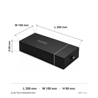 Großhandel: Individuelle schwarze Geschenkbox mit Ausziehschublade, weinrotem Flockfutter und Schleifenband für Schmuckverpackungen – Lieferant
