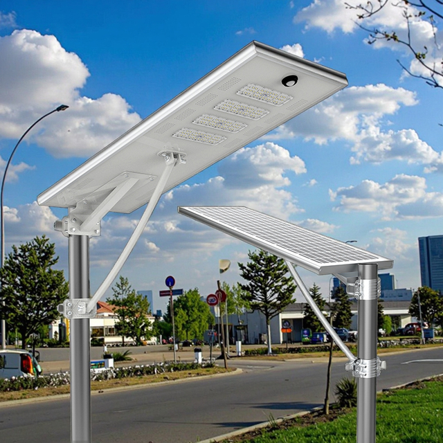 Solar Powered LED Street Light 100W 120W 150W 180W Outdoor Motion Sensor IP66 Remote Control Aluminum Alloy