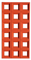 Composant de cloison double face en brique creuse PU, panneau mural imitation, décoration artistique imperméable pour escalier extérieur de villa moderne