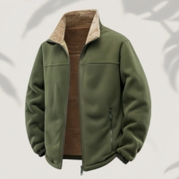 Veste d'hiver personnalisée pour homme, veste écologique, veste décontractée et tendance, fermeture éclair sur le col, logo sur le devant