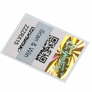 Etiqueta engomada 3D <span class=keywords><strong>en</strong></span> relieve holograma auténtico original código de escaneo etiqueta para rascar - Product Image 3