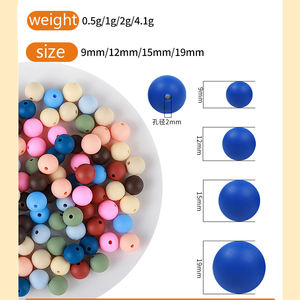2025, superventas, cuentas focales redondas de silicona de grado alimenticio de 9mm para bolígrafos, fabricación de joyas, cuentas coloridas, cuentas de dentición para bebés, venta al por mayor - Product Image 5