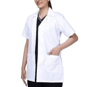 2025 mujeres de media manga de algodón polivinílico bata de laboratorio mejor delantal para enfermeras estudiantes y técnicos de laboratorio - Product Image 2