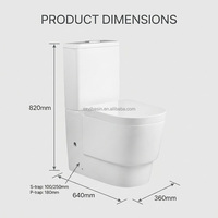 WC en céramique Yingjie à chasse d'eau Tornado, à un trou, avec siphon en P de 180 mm, 640x370x820 mm, certifié WaterMark, pour salle de bain d'hôtel, vente en gros