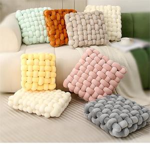 Oreillers décoratifs tricotés OEM <span class=keywords><strong>Coussin</strong></span> carré noué <span class=keywords><strong>Coussin</strong></span> tressé Coussins décoratifs tricotés - Product Image 3