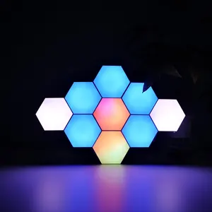 Colour Led Light DIY Design Color Changing Phone App Controlled Hexagonal Led Light For Decoration Gaming Room Lights