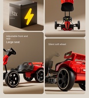 Go-Kart Eléctrico con Pedales y Control Remoto para Niños de 1 a 6 Años, Energía Verde, Doble Tracción, Llantas EVA, Plegable, con Luces LED