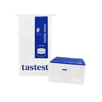 Sacs alimentaires en papier kraft de luxe, personnalisables, recyclables et écologiques, avec poignée, pour l'emballage de biscuits, de noix et de pain
