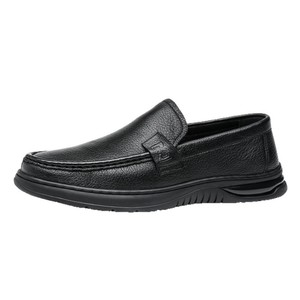 Mocassins en cuir véritable pour homme, semelle souple, talon plat, chaussures décontractées pour la conduite - Product Image 5
