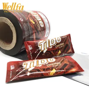 Factory Custom Printed Chocolate Ice Cream Bar Plastic Wrappers Roll Film biodegradable Popsicle Packaging Bag