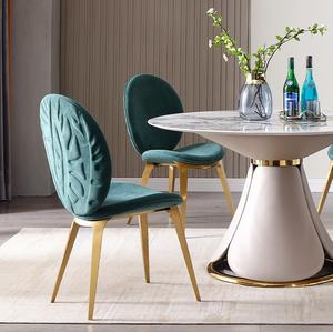 Ghế Ăn Sang Trọng Nhẹ Thiết Kế Hiện Đại Mới Nhất Cho Gia Đình Ghế Bọc Chân Bằng Thép Không Gỉ Màu Vàng Kim Ghế Bên Hông Ghế Bọ Cánh Cứng - Product Image 4