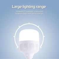 Lampe solaire LED super lumineuse 40W 5V, étanche, rechargeable, pour intérieur, jardin, éclairage d'urgence, ampoule LED