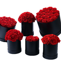 Meilleure vente transfrontalière personnalisée : Bouquet de roses éternelles naturelles en forme de champignon, cadeau de Saint-Valentin haut de gamme pour la décoration intérieure