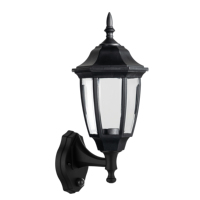 Lámpara de Pared para Jardín Exterior P341-PIR con Sensor de Movimiento, IP44 Impermeable, 60W, Luz LED Hexagonal