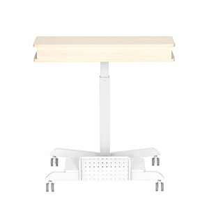 Escritorio para portátil con altura ajustable de estilo moderno, escritorio móvil para oficina con chasis y cajones dobles - Product Image 5