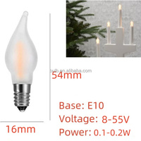 LED Flammenkerze Filament E10 Mat 8-55 V 0,1-0,2 W