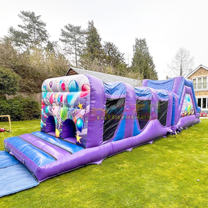 Large party parcours d'obstacles gonflable <b>inflatable</b> jungle bouncy castle obstacle course for adults - Product Image 6